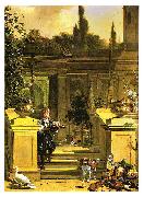 HONDECOETER, Melchior d View of a Terrace oil painting on canvas